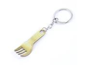 Unique Bargains Mini Hat Table Fork Pendant Keychain Keyring Key Holder for Man