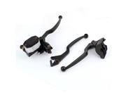 Unique Bargains Motorcycle Black Brake Clutch Lever Half Mirror Code Front Brake Pump for GS 125