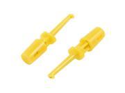 Unique Bargains Unique Bargains 10 x Spring Loaded SMD IC Test Hook Clip Yellow for Multimeter Lead Cable