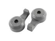 Pair Gray Plastic Seat Back Shoping Bags Handy Hanging Hanger Hooks for Auto Car