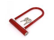Durable U Shaped Steel Bicycle Motorcycle Security Safeguard Lock w 2 keys