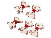 Pet Dog Boat Shaped Pattern Hair Grooming Hairpin Headdress Clip 5 Pcs Red