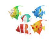 Unique Bargains 5 Pcs Aquarium Multi colored Wiggle Tail Floating Fish Ornament