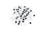 Unique Bargains 100 Pcs 8mmx3mm Safety Plastic Wobble Eyes Replacement for Cat Cartoon Bear Toy