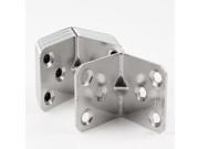 Unique Bargains Shelf Door 40mm x 37mm 90 Degree 6 Holes Corner Brackets Silver Tone 10 Pcs