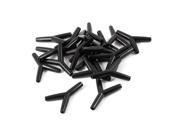 Unique Bargains 20 Pcs Black Y Shaped Water Hose Tube Fliters Connector Jointer for Aquarium