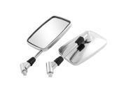 Unique Bargains 2 Pcs Silver Tone Free Angle Motorcycle Rearview Mirror for Storm Prince