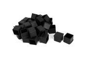 50pcs Black Rubber Furniture Table Foot Leg Covers Pad Floor Protector 25mmx25mm