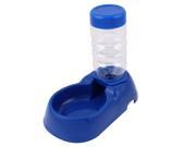Unique Bargains Travel Portable Pet Dog Cat Water Drinking Fountain Bowl Bottle Feeder Blue