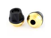 Unique Bargains 2 x Gold Tone Black Fork Cup Front Wheel Drop Resistance Cups for Motorcycle