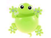 Unique Bargains Gecko Design Suction Cup Toothbrush Toothpaste Holder Rack Green