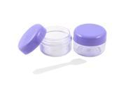 Unique Bargains 2 Pcs Purple Clear Cream Lotion Makeup Case Cosmetic Jar Pot Holder 10ml