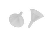 Unique Bargains Laboratory Channel Liquid Clear White Plastic Filter Funnel 50ml 2 Pcs