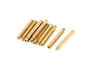 M4x40mm 6mm Male to Female Thread 0.7mm Pitch Brass Hex Standoff Spacer 10Pcs