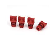 4pcs Red Plastic Shell 18mm Male Thread Dia Oil Plugs for Air Compressor