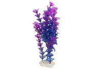 Unique Bargains Fish Tank Aquarium 8 3 10 Plastic Snowflake Leaf Water Plant Decor Blue Purple