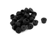 Unique Bargains 30 Pcs 9mm x 14mm Conical Recessed Rubber Feet Bumpers Pad Washer Black
