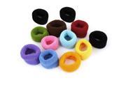 Unique Bargains Girl Assorted Colors Stretchy 1.6 Width Ponytail Holder 12pieces