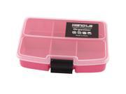 Fishing Tool Crafts Container Organizer Storage Box 6 Compartments Fuchsia