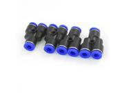 Unique Bargains 4 Pcs 6mm Quick Push in Pneumatic Tubing Fittings Connector Adapter
