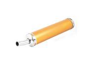 Unique Bargains Universal Motorcycle 22mm Inlet Dia Round Tip Exhaust Pipe Muffler Gold Tone