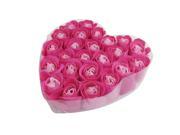 24Pcs Scented Fuchsia Bath Soap Flower Rose Bud Petal Gifts Decortions