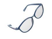 Unique Bargains Lady Cat Eye Style MC Lens Blue Full Rim Plain Glasses