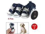 Pet Dog Dark Blue Jeans Sneaker Style Autumn Shoes Sz 2