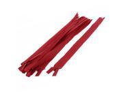 Unique Bargains Clothes Invisible Nylon Coil Zippers Tailor Sewing Craft Tool Red 25cm 10 Pcs