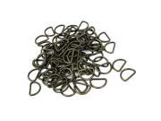 Replacement Webbing Strapping D Design Rings Buckle Bronze Tone 100 Pcs
