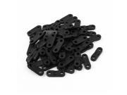 65 Pcs Black Plastic Cable Clip Clamp Wire Tie Mount Screws Fixed Base Fasteners