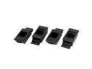 Unique Bargains Cabinet Plastic Inside Pull Rectangular Shape Latch Black 4 Pcs