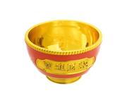 Round Base Plastic Gold Tone Red Bowl Gold Tone Red
