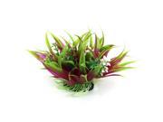 Unique Bargains 10CM Height Green Fuchsia Artificial Plastic Water Plant Grass for Fish Tank