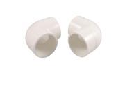 Unique Bargains Unique Bargains 50mm Inner Diameter 90 Degree Elbow PVC Pipe Connectors Fittings White 2 Pcs