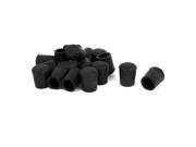 16mm Inner Dia Rubber Furniture Leg Foot Cover Holder Protector 17 Pcs