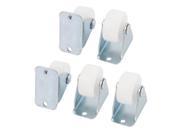 Office Chair Shopping Trolley Carts 1 PP Wheel Top Plate Fixed Caster 5pcs