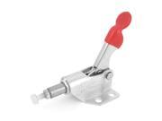 Unique Bargains Red Silver Tone 94 Degree Handle Opens 112lb Push Pull Toggle Clamp