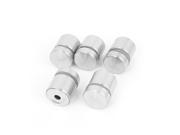 Unique Bargains 19mmx25mm Stainless Steel Advertisement Nail Glass Standoff Silver Tone 5Pcs