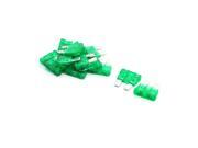 14pcs Green Plastic Coated Mini Two Prong Blade ATC Fuse 30A for Car