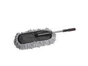 Unique Bargains 34.3 Length Black Plastic Handle Car Microfiber Cleaning Dirt Wash Brush Gray