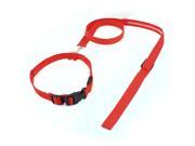 Unique Bargains Red LED Flash Light Release Buckle Pet Dog Adjustable Collar Leash Rope Belt