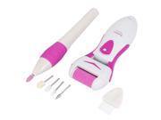 Unique Bargains 8 in 1 Electric Callus Remover Foot Horniness Care Skin Nail Pedicure Tool Set