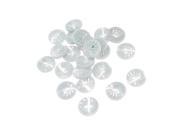 Unique Bargains 23 x Gray Round Plastic 2 Holes Sewing Clothing Buttons