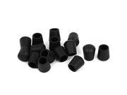 Unique Bargains 15 Pcs 12mm Inner Dia Black Rubber Furniture Chair Table Leg Foot Covers Pads