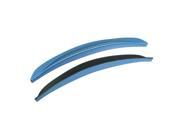 Unique Bargains 2 Pcs Aqua Blue Carbon Fiber Arch Car Auto Wheel Strips Eyebrows
