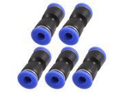 Unique Bargains 5 Pcs 2 Ways 4mm to 4mm Straight Coupler Tube Quick Joint Push in Fittings
