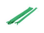 Unique Bargains 5 Pcs Green 12 inch Nylon Zippers Zips for Doll Clothes