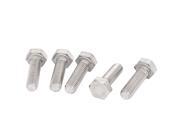 M6 x 20mm A2 Stainless Steel Fully Threaded Hex Hexagon Head Screw Bolt 5 Pcs