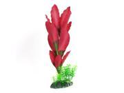 Aquarium Landscaping Artificial Water Grass Plant Ornament Red Green 12.5 High